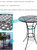 Elegant Round Black Wrought Iron Bar Table - 30" Diameter