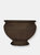 Elizabeth Round Flowerpot Double Wall Polyresin Garden Planter 4-Pack 16" Rust - Dark Brown