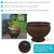 Elizabeth Round Flowerpot Double Wall Polyresin Garden Planter 4-Pack 16" Rust