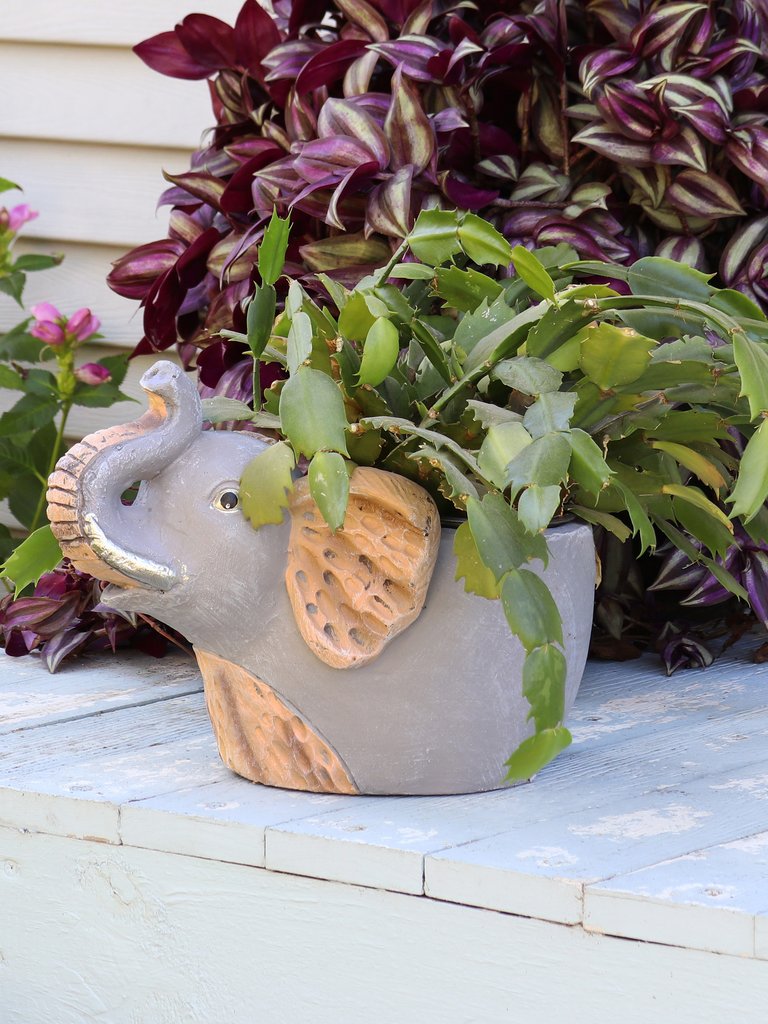 Elsie the Elephant Planter Statue - Indoor Flower Pot