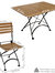 Essential European Chestnut Wood 7-Piece Folding Table and Chairs Set