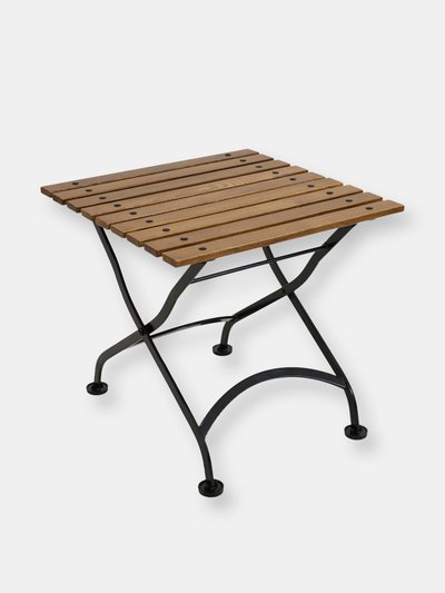Sunnydaze Decor European 20-Inch Square Chestnut Folding Square Side Table product