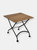 European 20-Inch Square Chestnut Folding Square Side Table - Brown