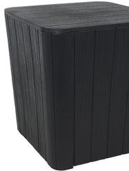 Faux Wood Design Outdoor Storage Box With Table Top - Dark Grey