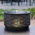 Filigree Cutout Galvanized Iron Outdoor Fountain With LED Lights