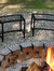 Fire Pit Benches Black Mesh for Patio