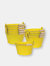 Galvanized Steel Bucket Wood Handle Planter Storage Container (Set of 10) - Yellow