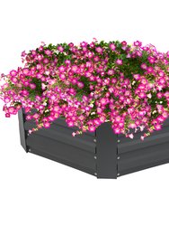 Galvanized Steel Hexagon-Shaped Raised Planter Bed - Grey