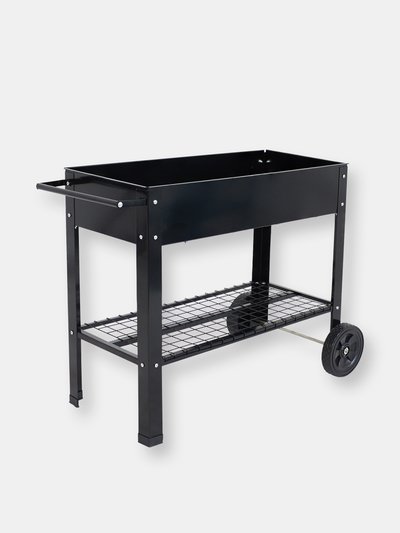 Sunnydaze Decor Galvanized Steel Mobile Raised Garden Bed Cart - 43-Inch product