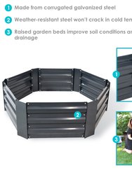 Galvanized Steel Raised Garden Bed - 40-Inch Hexagon