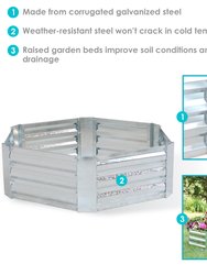 Galvanized Steel Raised Garden Bed - 40-Inch Hexagon