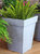 Galvanized Steel Square Flowerpot Planter Garden  Container 2-Pack