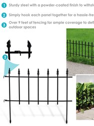 Garden Fence Decorative Outdoor Lawn Edging Border 20 Panels Roman Design