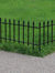 Garden Fence Decorative Outdoor Lawn Edging Border 5 Panels Roman Design Black