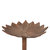 Garden Lotus Metal Bird Bath - Copper Patina - 16.5"