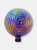 Gazing Ball Rippled Glass Globe Outdoor Garden Lawn Art 10" - Blue, Purple, & Gold