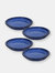 Glazed Ceramic Planter Saucer Set of 4  - Imperial Blue