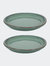 Glazed Ceramic Planter Saucers - Set of 2 - Seafoam