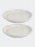 Glazed Ceramic Planter Saucers - Set of 2 - Pearl