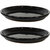 Glazed Ceramic Planter Saucers - Set of 2 - Black