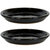 Glazed Ceramic Planter Saucers - Set of 2 - Black