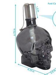 Grinning Skull Glass Tabletop Torches