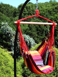 Hanging Hammock Chair Swing Seat Outdoor Oasis Ocean Breeze 2 Cushions 2-Pack