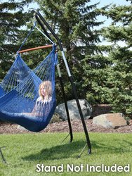 Hanging Hammock Chair Swing Seat Rope Red Caribbean Outdoor Patio Porch Garden