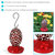 Hanging Hummingbird Feeder Outdoor Red Mosaic Glass Flower Design