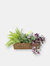 Hanging Rectangle Polyrattan Rail Planter with Plastic Liner