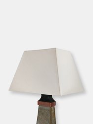 Indoor-Outdoor Copper Trimmed Slate Table Lamp - Electric - 30"