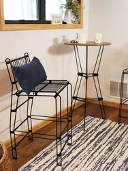 Indoor/Outdoor Steel Wire Bar-Height Chairs - Set Of 2