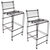 Indoor/Outdoor Steel Wire Bar-Height Chairs - Set Of 2 - Black