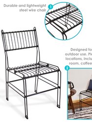 Indoor/Outdoor Steel Wire Dining Chair