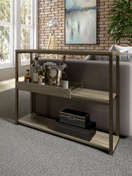 Industrial 3-Shelf Sofa Table With Tray - 28.25"
