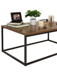 Industrial Coffee Table With Removable Serving Tray - 16" H