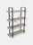 Industrial Style 4-Tier Bookshelf With Wood Veneer Shelves - Oak Grey