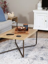 Industrial-Style MDP Cross Legs Coffee Table