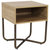 Industrial-Style MDP Side Table With Shelf - 19.75" - Light Brown