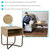 Industrial-Style MDP Side Table With Shelf - 19.75"