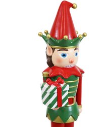 Jingles The Christmas Elf Indoor Nutcracker Statue - 17"