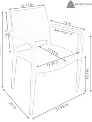 Landon Indoor Outdoor Plastic Dining Armchair