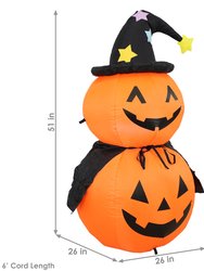 Large Inflatable Halloween Decoration - 4-Foot Jack-O'-Lantern Duo