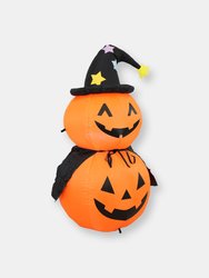 Large Inflatable Halloween Decoration - 4-Foot Jack-O'-Lantern Duo - Orange