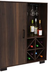 Lavina Wine Cabinet With Glass And Bottle Storage Shelves