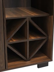 Lavina Wine Cabinet With Glass And Bottle Storage Shelves