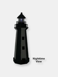 Lighthouse with LED Solar Light Statue Outdoor Garden Decor Lawn 36" Blue Stripe