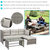 Longford Patio Sectional Sofa Set With Cushions - Stone Gray Cushions