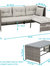 Longford Patio Sectional Sofa Set With Cushions - Stone Gray Cushions