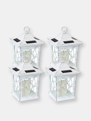 Lucien Outdoor Solar LED Candle Lantern - White